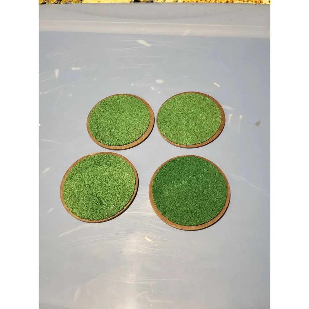 WELSH SLATE COASTERS Polished Set of 4 Harlech Cymru Llanrwst Conway Castle Hand
